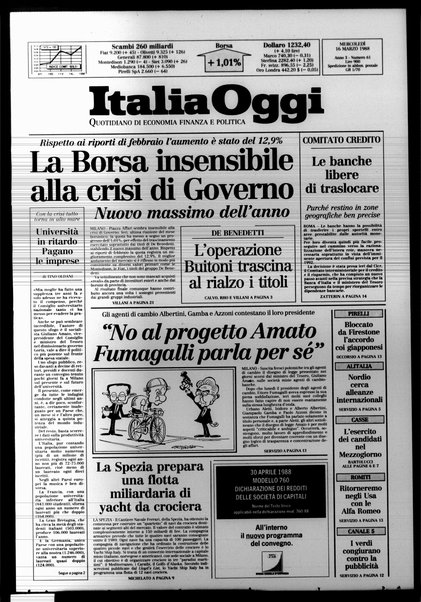 Italia oggi : quotidiano di economia finanza e politica